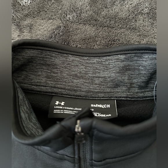 NEW Under Armour Men's Armour Fleece 1/2 Zip Pullover Black Size Small 1320745 - Picture 3 of 5
